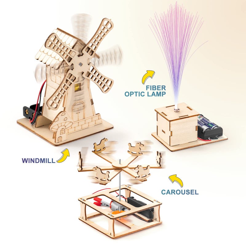 Yutin STEM Kits for Kids Age 8-10  Wood Craft Projects Kit for Kids 8-12 Model Science Kits for Kids Age 5-7 6-8  STEM Toys for Boys Girls 6 7 8 9 10 12 13 14 Year Old Gifts  3d Wooden Puzzles Building Toys - Image 4